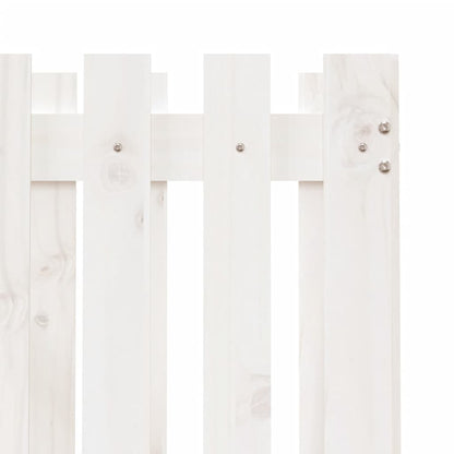 vidaXL Garden Planter with Fence Design White 70x70x70 cm Solid Wood Pine