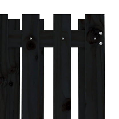 vidaXL Garden Planter with Fence Design Black 70x70x70 cm Solid Wood Pine
