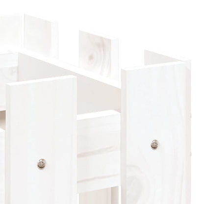 vidaXL Garden Planter with Fence Design White 60x30x30 cm Solid Wood Pine