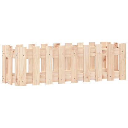 vidaXL Garden Raised Bed with Fence Design 100x30x30 cm Solid Wood Pine