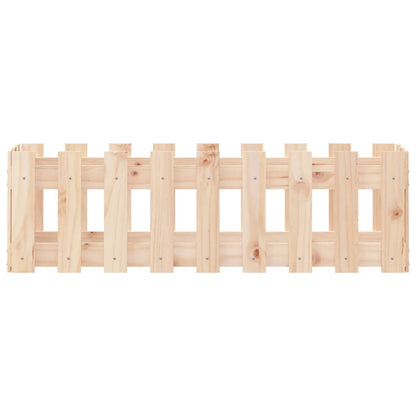 vidaXL Garden Raised Bed with Fence Design 100x30x30 cm Solid Wood Pine