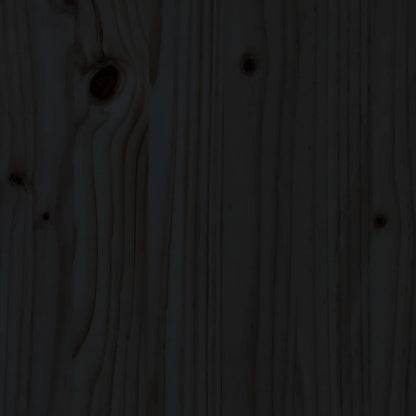 vidaXL Garden Raised Bed with Fence Design Black 100x30x30 cm Solid Wood Pine