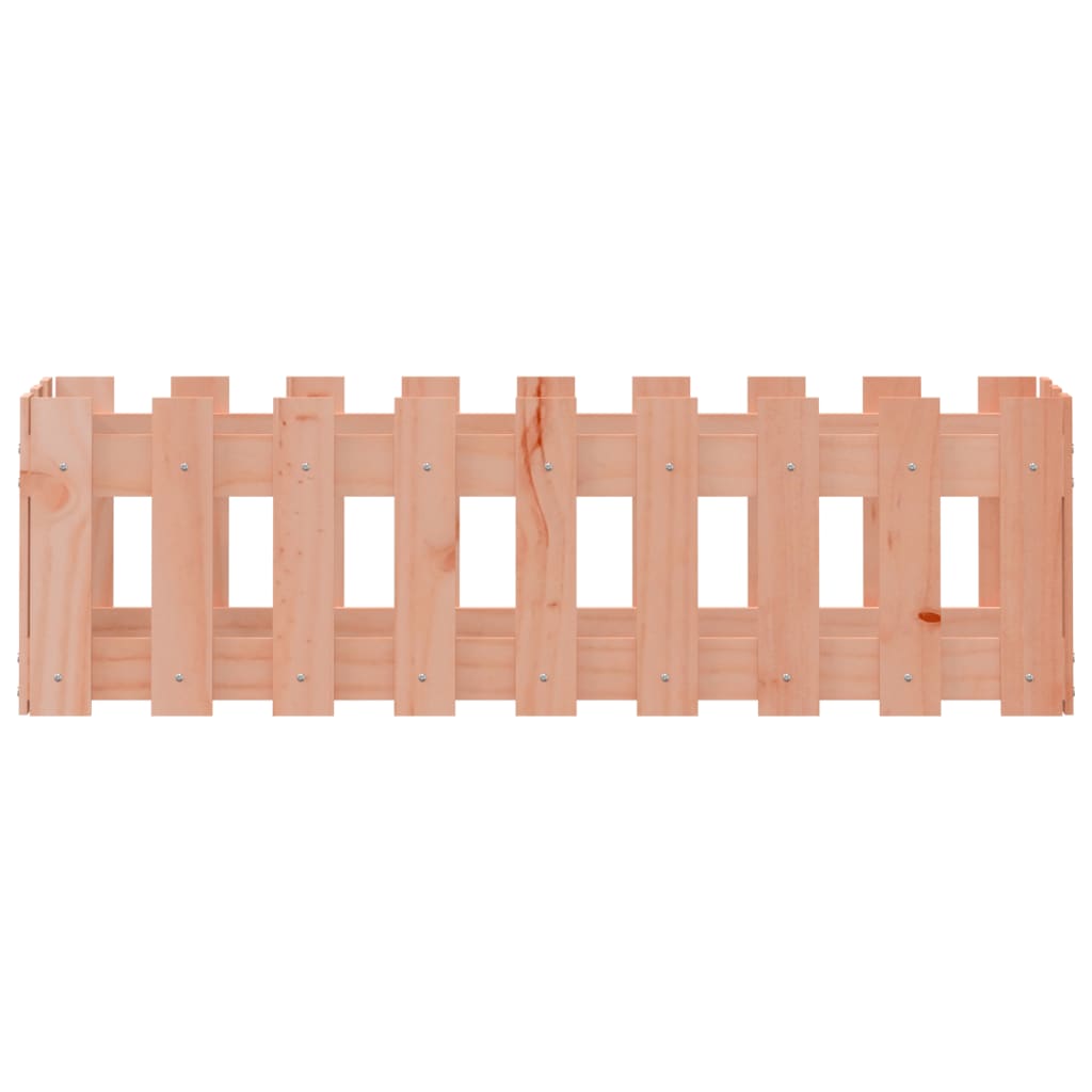 vidaXL Garden Raised Bed with Fence Design 100x30x30 cm Solid Wood Douglas