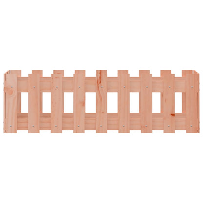 vidaXL Garden Raised Bed with Fence Design 100x30x30 cm Solid Wood Douglas