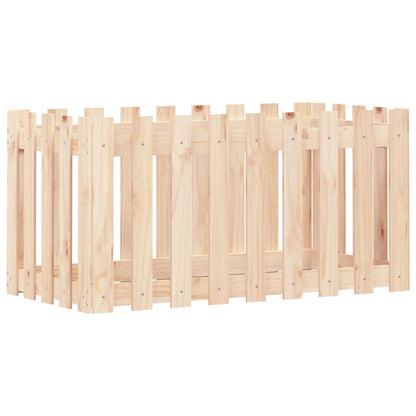 vidaXL Garden Raised Bed with Fence Design 100x50x50 cm Solid Wood Pine