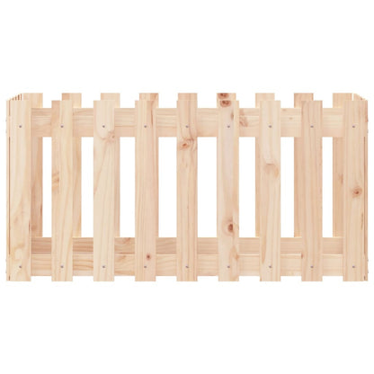 vidaXL Garden Raised Bed with Fence Design 100x50x50 cm Solid Wood Pine