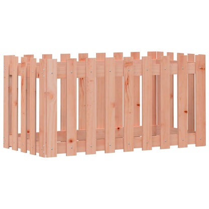 vidaXL Garden Raised Bed with Fence Design 100x50x50 cm Solid Wood Douglas