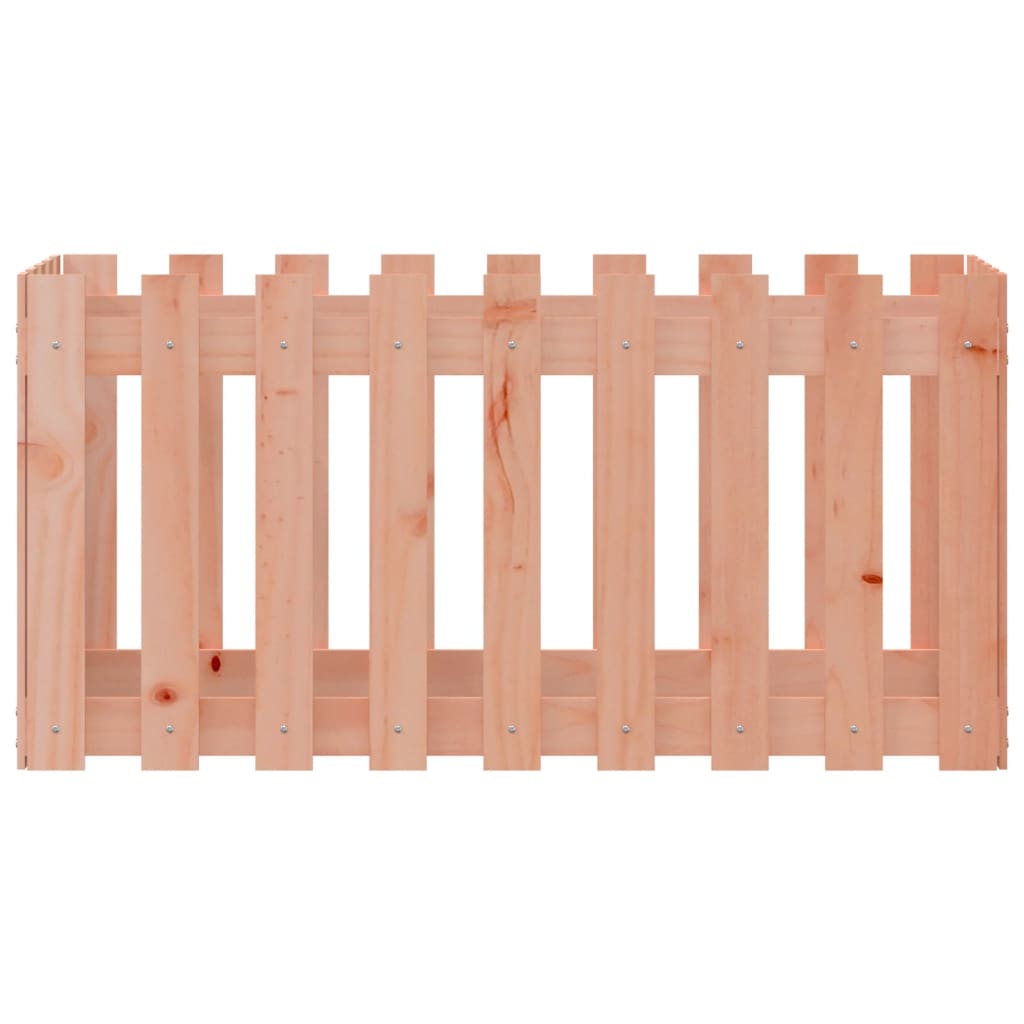 vidaXL Garden Raised Bed with Fence Design 100x50x50 cm Solid Wood Douglas