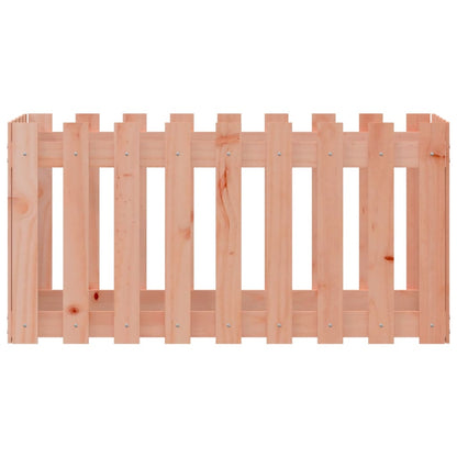vidaXL Garden Raised Bed with Fence Design 100x50x50 cm Solid Wood Douglas