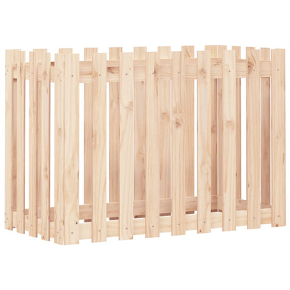 vidaXL Garden Raised Bed with Fence Design 100x50x70 cm Solid Wood Pine
