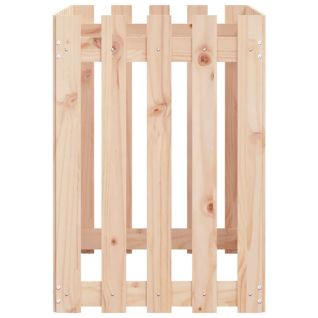 vidaXL Garden Raised Bed with Fence Design 100x50x70 cm Solid Wood Pine