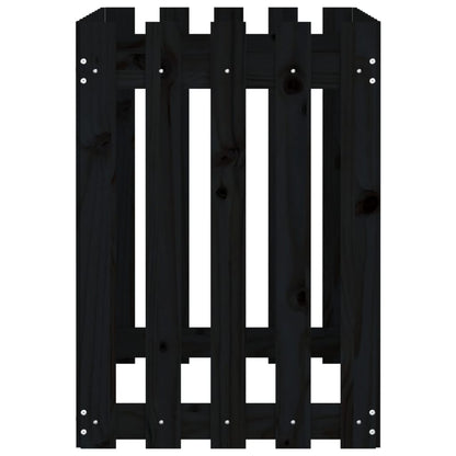 vidaXL Garden Raised Bed with Fence Design Black 100x50x70 cm Solid Wood Pine