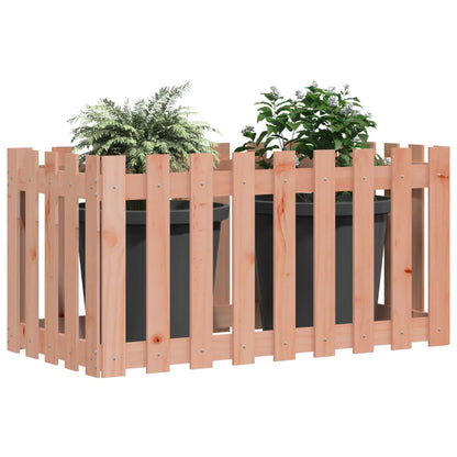 vidaXL Garden Raised Bed with Fence Design 100x50x70 cm Solid Wood Douglas