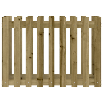 vidaXL Garden Raised Bed with Fence Design 100x50x70 cm Impregnated Wood Pine