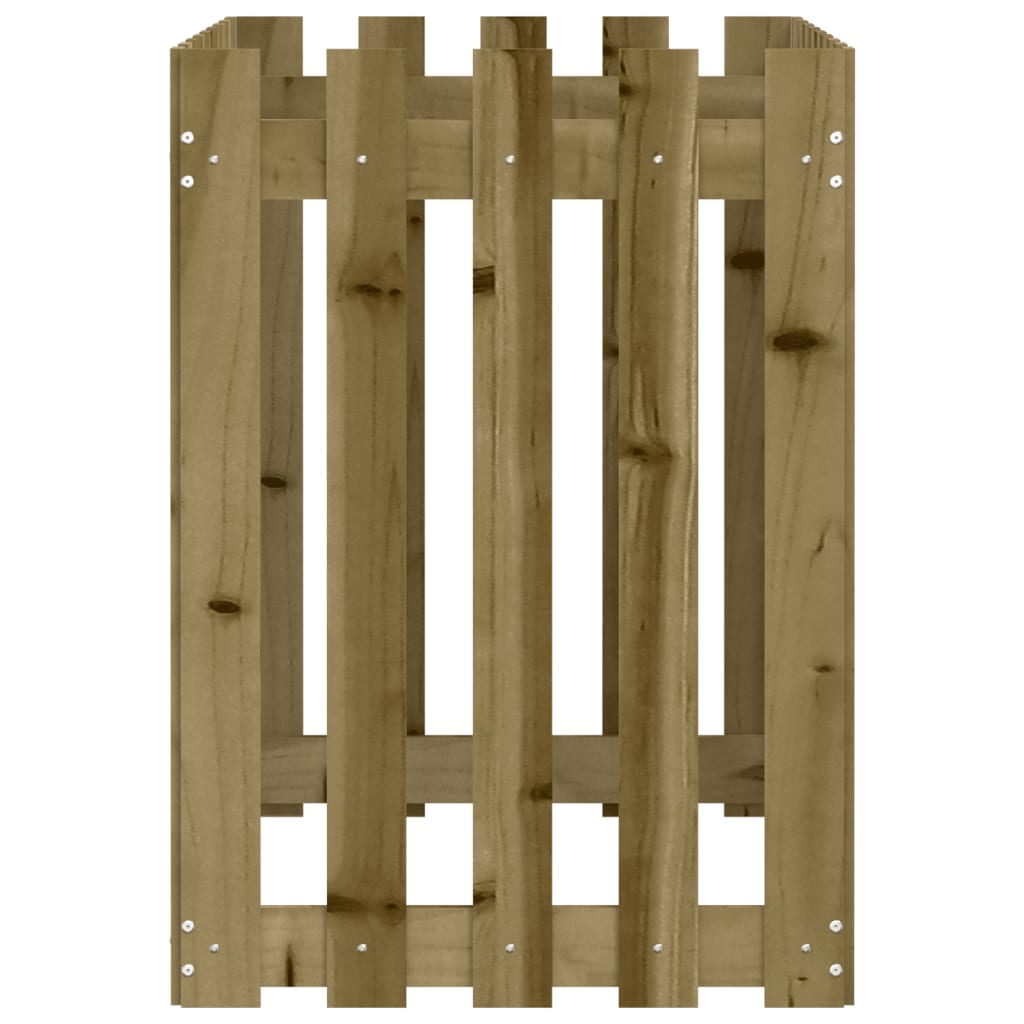 vidaXL Garden Raised Bed with Fence Design 100x50x70 cm Impregnated Wood Pine