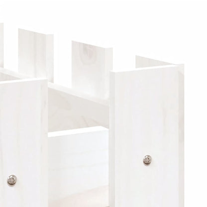 vidaXL Garden Raised Bed with Fence Design White 150x30x30 cm Solid Wood Pine
