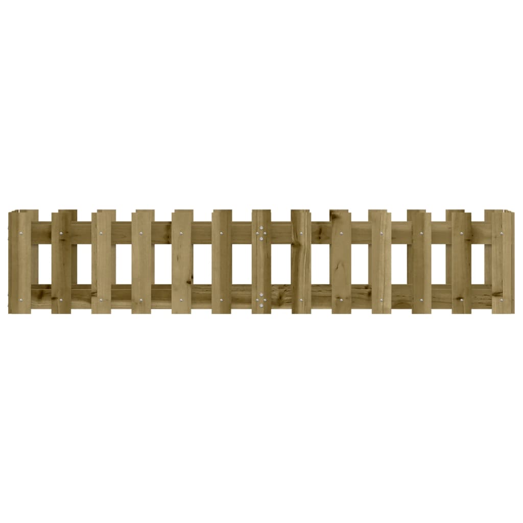 vidaXL Garden Raised Bed with Fence Design 150x30x30 cm Impregnated Wood Pine