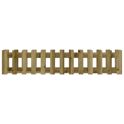 vidaXL Garden Raised Bed with Fence Design 150x30x30 cm Impregnated Wood Pine