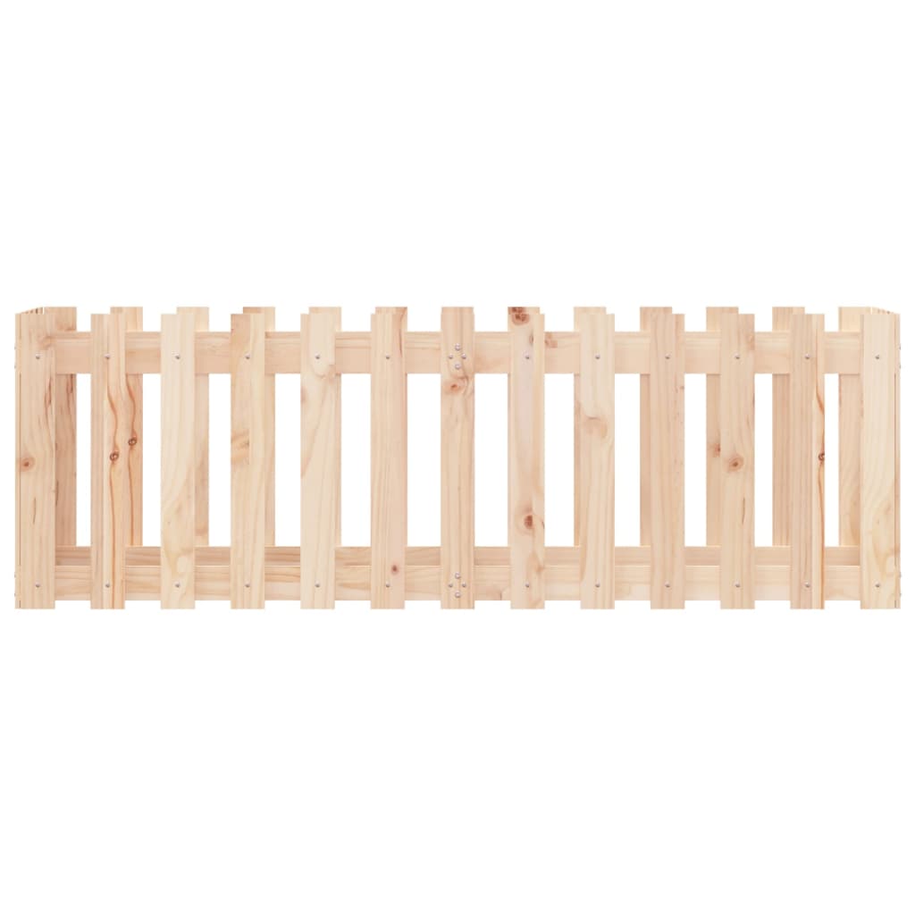 vidaXL Garden Raised Bed with Fence Design 150x50x50 cm Solid Wood Pine