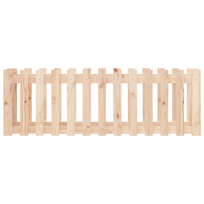 vidaXL Garden Raised Bed with Fence Design 150x50x50 cm Solid Wood Pine