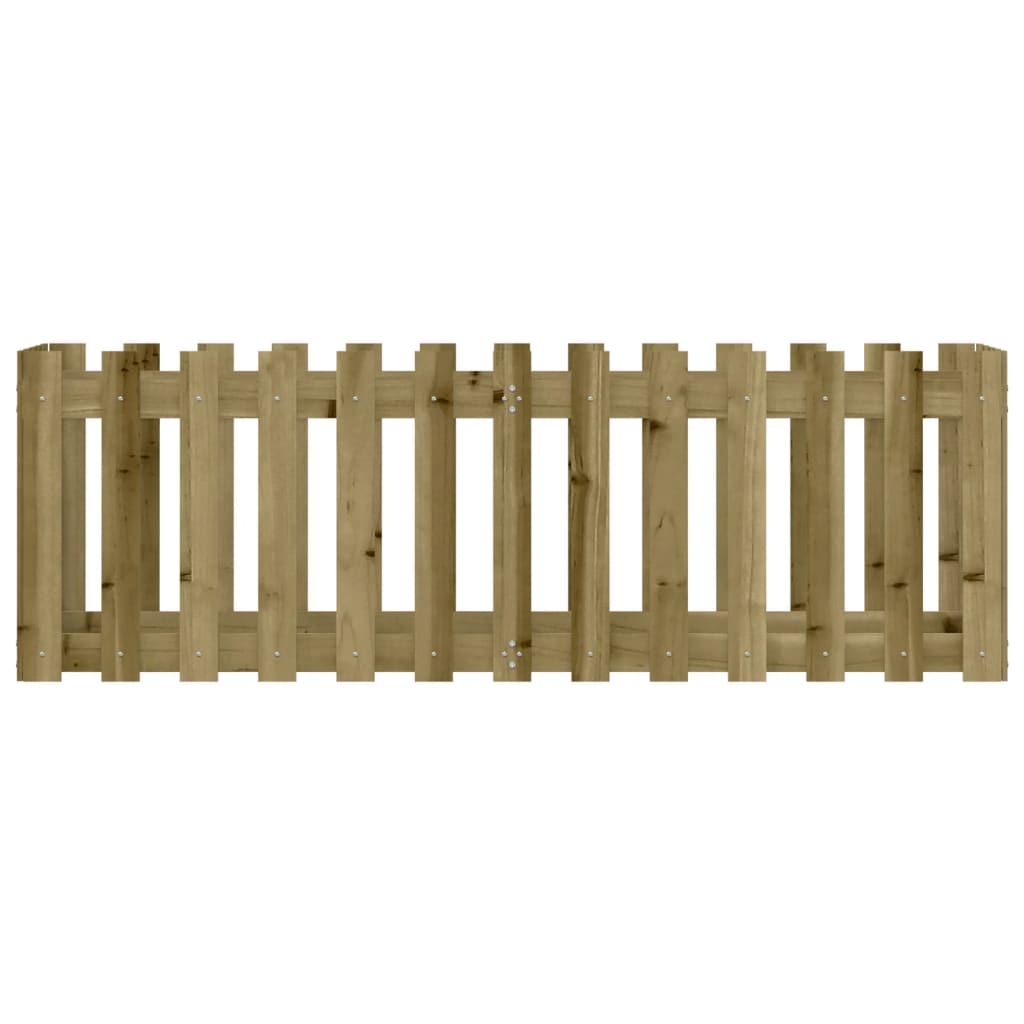 vidaXL Garden Raised Bed with Fence Design 150x50x50 cm Impregnated Wood Pine
