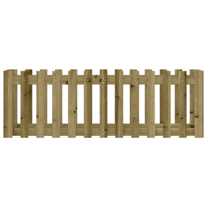 vidaXL Garden Raised Bed with Fence Design 150x50x50 cm Impregnated Wood Pine