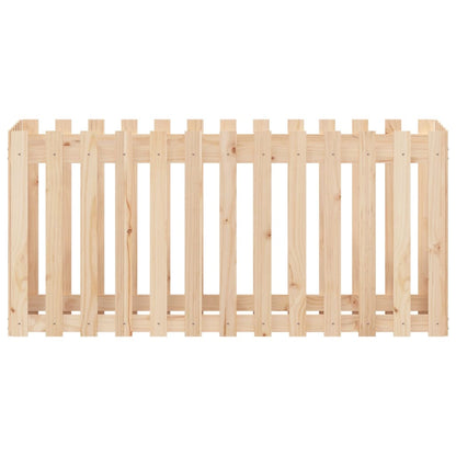 vidaXL Garden Raised Bed with Fence Design 150x50x70 cm Solid Wood Pine