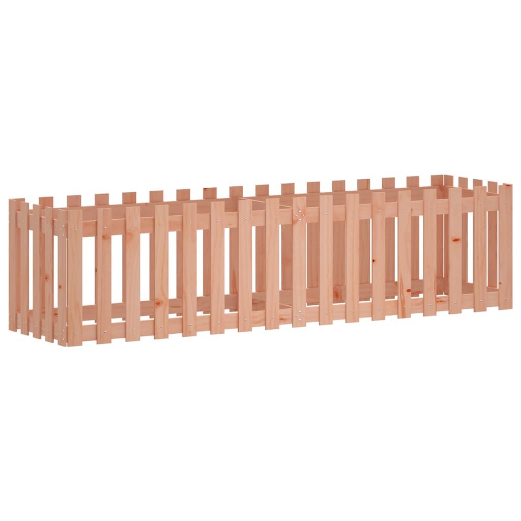 vidaXL Garden Raised Bed with Fence Design 200x50x50 cm Solid Wood Douglas