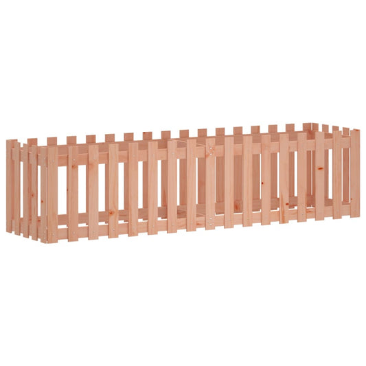 vidaXL Garden Raised Bed with Fence Design 200x50x50 cm Solid Wood Douglas