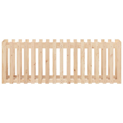 vidaXL Garden Raised Bed with Fence Design 200x50x70 cm Solid Wood Pine