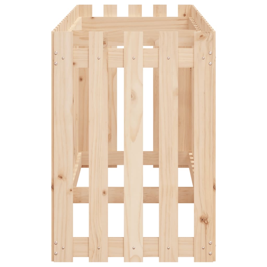 vidaXL Garden Raised Bed with Fence Design 200x50x70 cm Solid Wood Pine