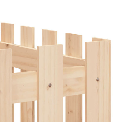 vidaXL Garden Raised Bed with Fence Design 200x50x70 cm Solid Wood Pine
