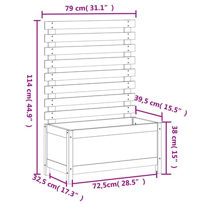 vidaXL Garden Planter with Rack 79x39.5x114 cm Solid Wood Douglas