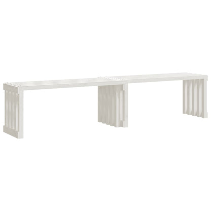 vidaXL Garden Bench | White | Solid pine wood | Large | Extendable