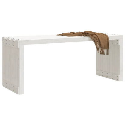 vidaXL Garden Bench | White | Solid pine wood | Large | Extendable