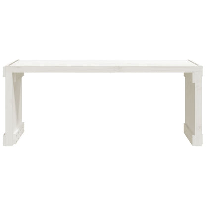 vidaXL Garden Bench | White | Solid pine wood | Large | Extendable