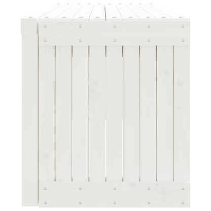vidaXL Garden Bench | White | Solid pine wood | Large | Extendable