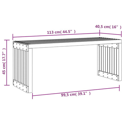 vidaXL Garden Bench | Natural Douglas | Solid Douglas Wood | Large