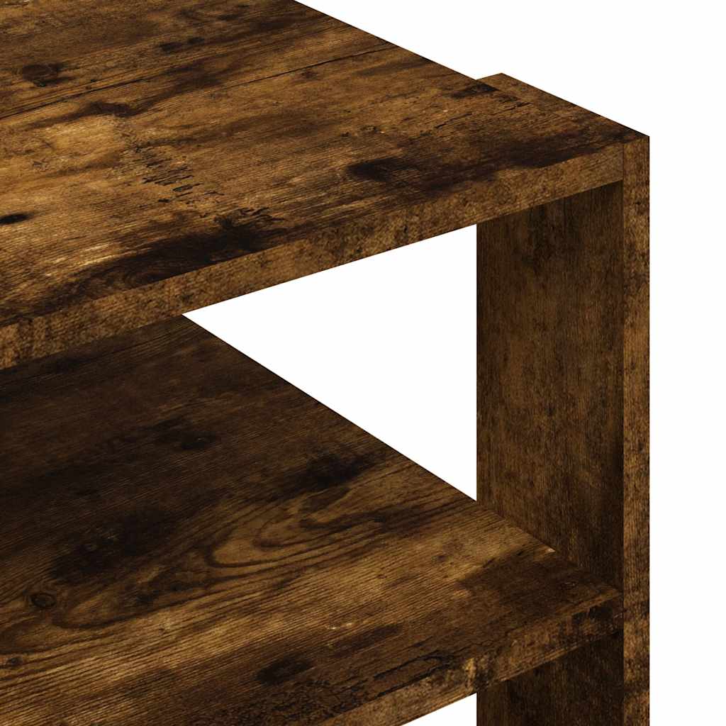 vidaXL Coffee Table Smoked Oak 58x58x40 cm Engineered Wood