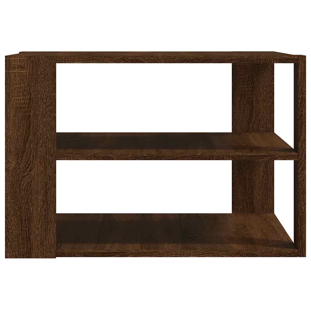 vidaXL Coffee Table Brown Oak 58x58x40 cm Engineered Wood