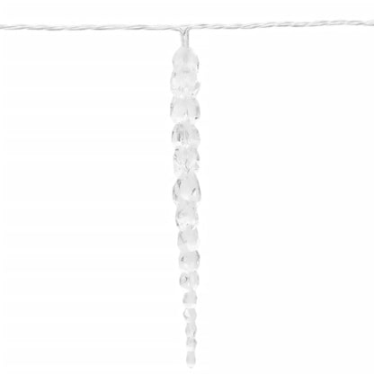 vidaXL Christmas Icicle Light 100 LEDs Warm White 10 m Acrylic PVC