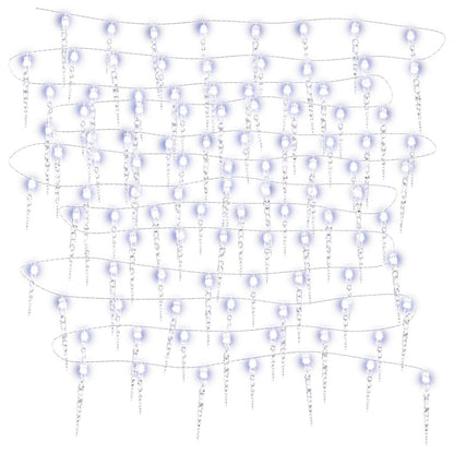 vidaXL Christmas Icicle Light 200 LEDs Cold White 20 m Acrylic PVC
