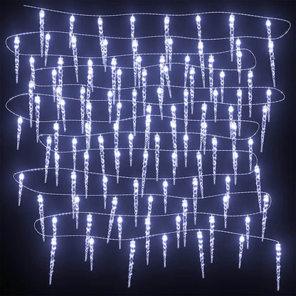 vidaXL Christmas Icicle Light 200 LEDs Cold White 20 m Acrylic PVC