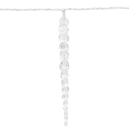 vidaXL Christmas Icicle Light 200 LEDs Cold White 20 m Acrylic PVC