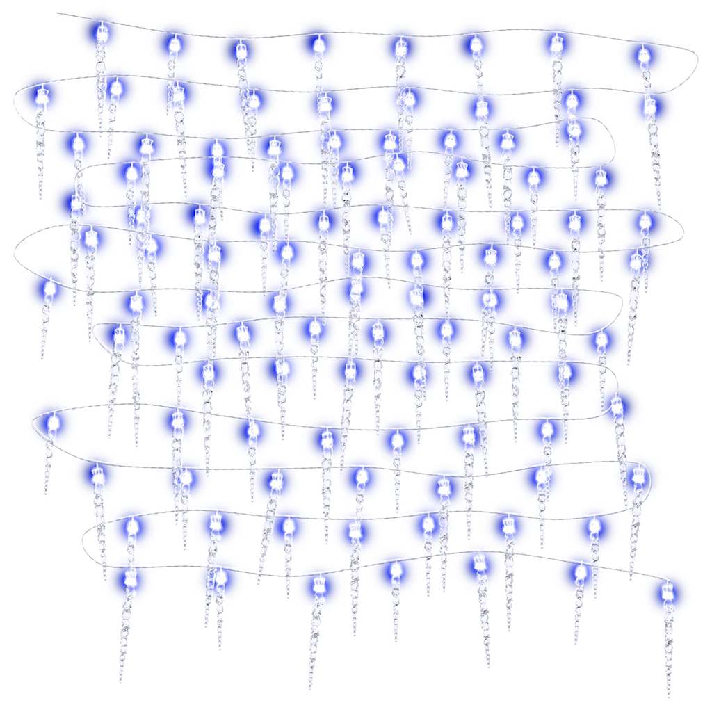 vidaXL Christmas Icicle Light 200 LEDs Blue 20 m Acrylic PVC