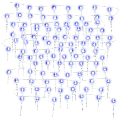 vidaXL Christmas Icicle Light 200 LEDs Blue 20 m Acrylic PVC