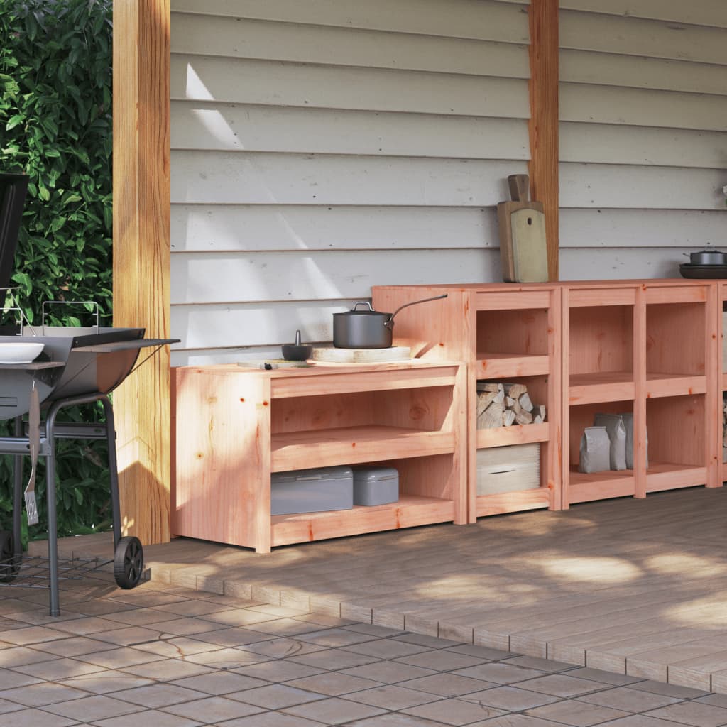 vidaXL Outdoor Kitchen Cabinets "MEPPEL" 2 pcs Solid Wood Douglas