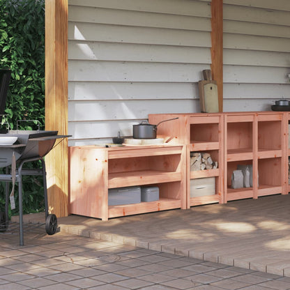 vidaXL Outdoor Kitchen Cabinets "MEPPEL" 2 pcs Solid Wood Douglas