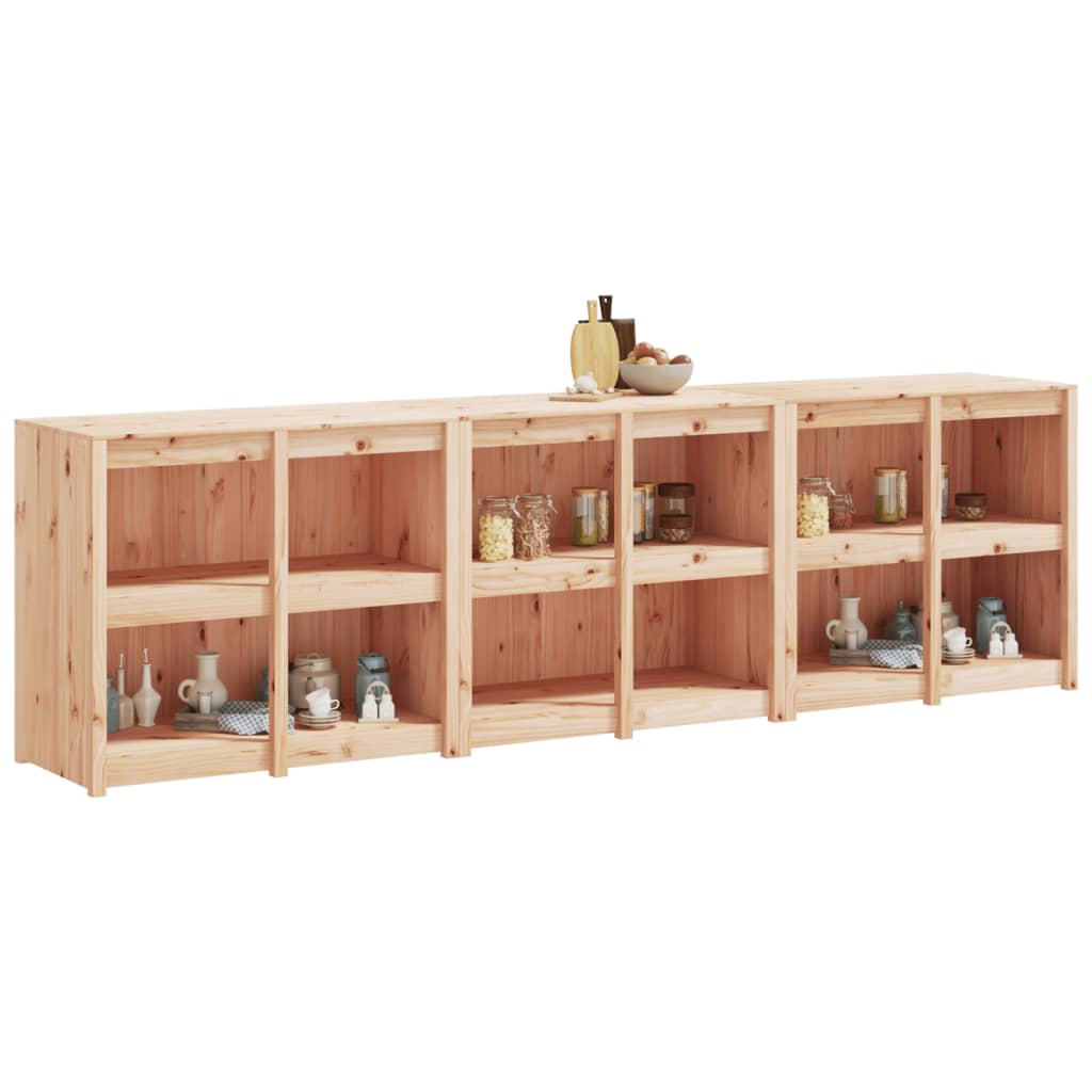 vidaXL Outdoor Kitchen Cabinets 3 pcs Solid Wood Pine