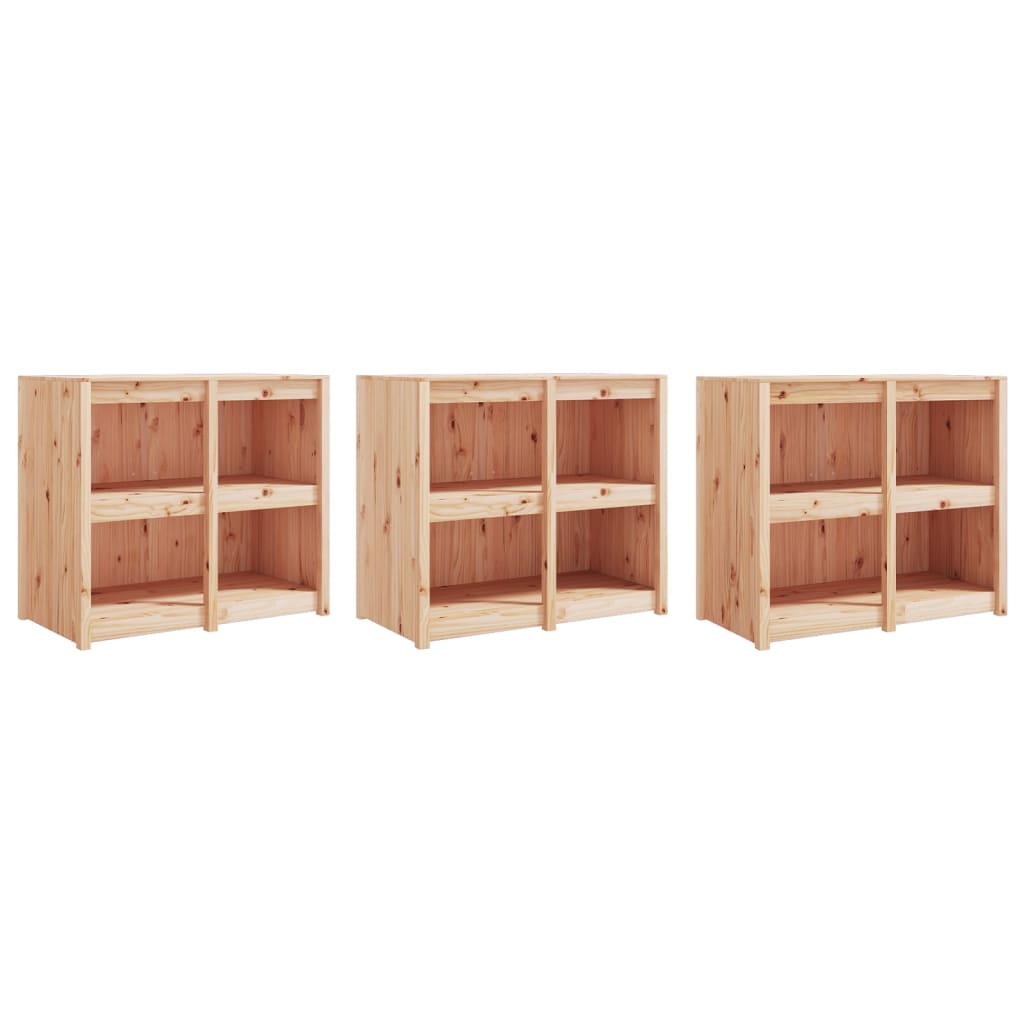 vidaXL Outdoor Kitchen Cabinets 3 pcs Solid Wood Pine